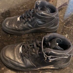 Black Nike Air Force I Shoes